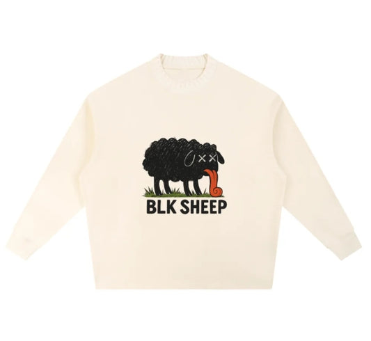 Knitted 'BLK SHEEP' Oversized Sweater