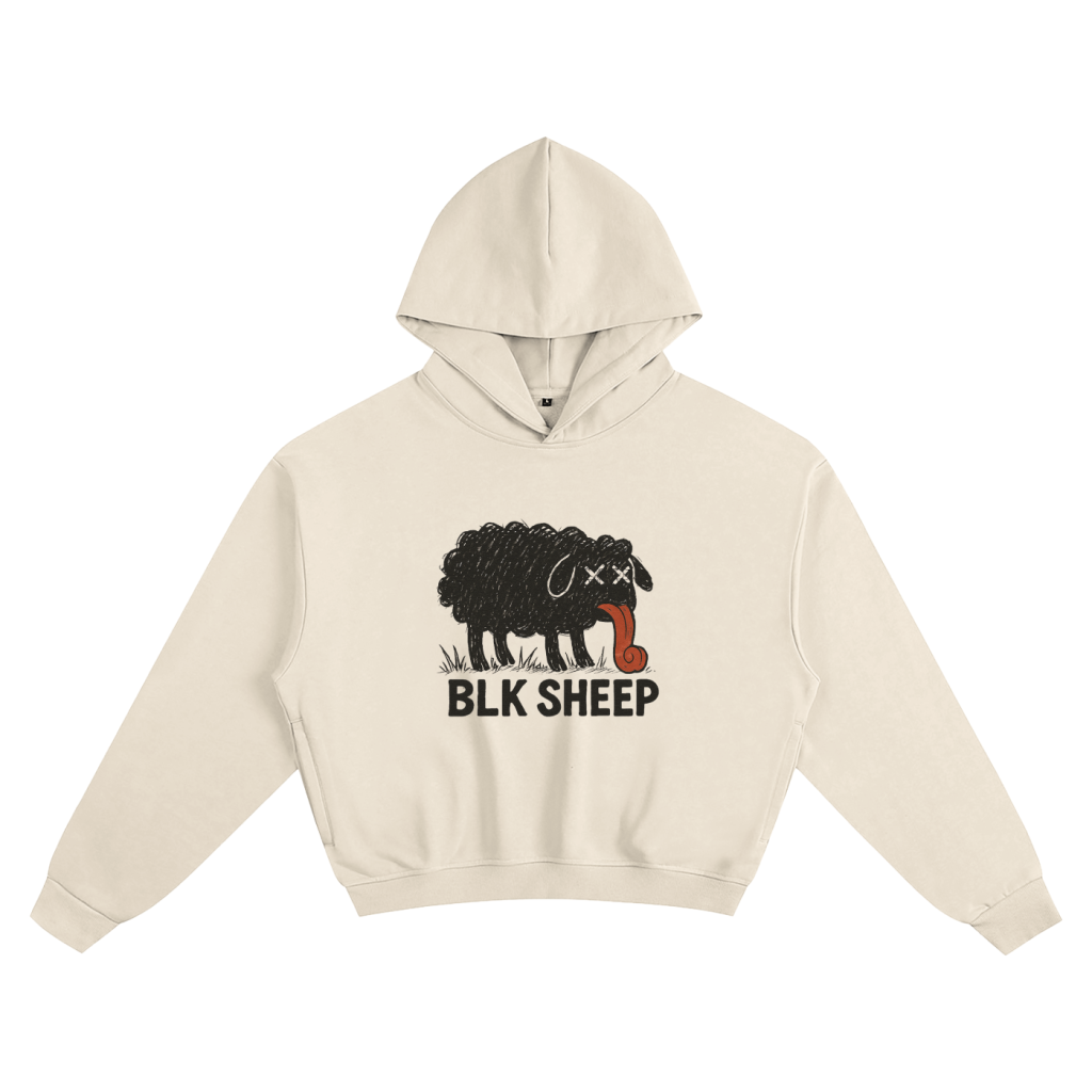 Boxy 'BLK SHEEP' Hoodie