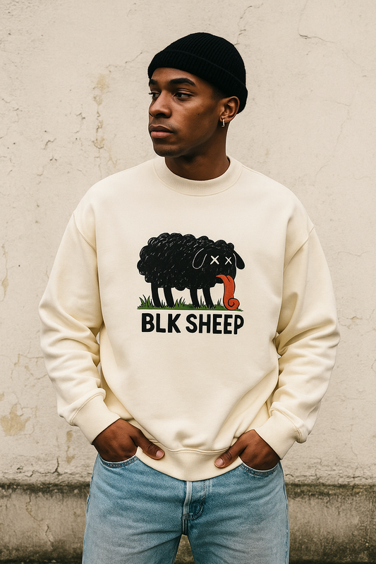 Knitted 'BLK SHEEP' Oversized Sweater